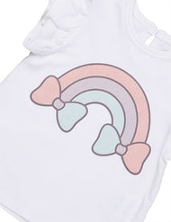 HUX RAIN BOW FRILL T-SHIRT