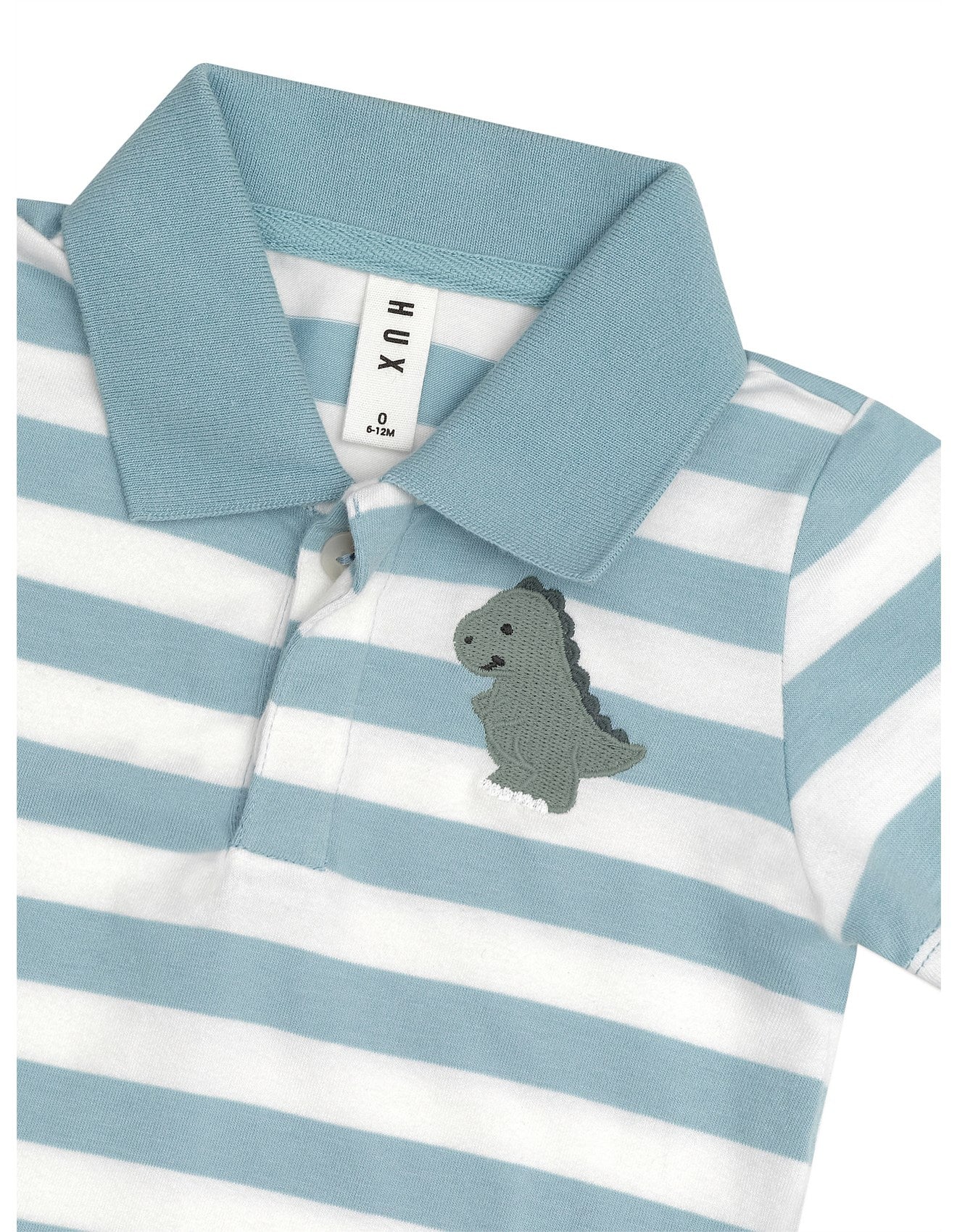 HUX T-REX STRIPE POLO T-SHIRT