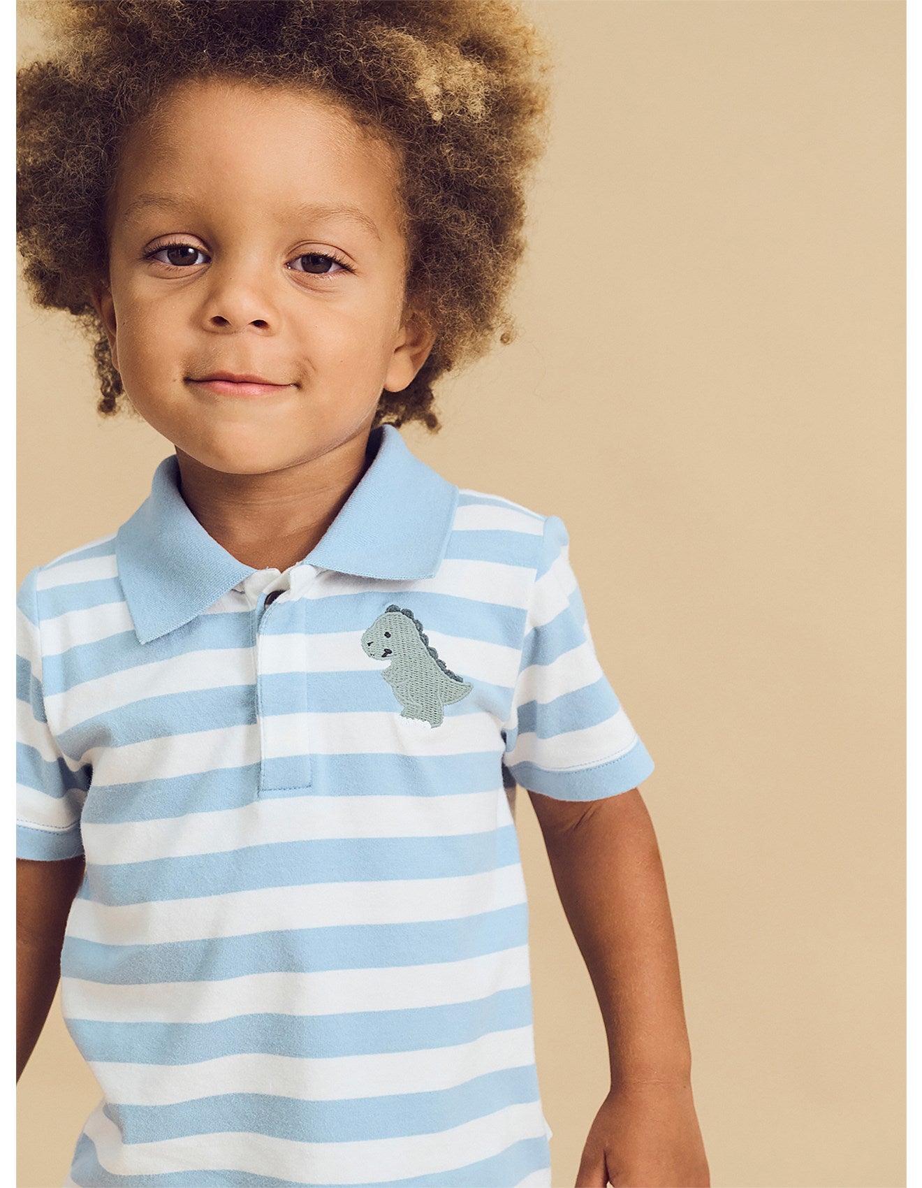 HUX T-REX STRIPE POLO T-SHIRT