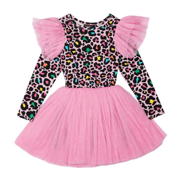 RYB BLONDIE RUFFLE LONG SLEEVE CIRCUS DRESS