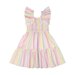 RYB SORBET STRIPE SHIRRED DRESS