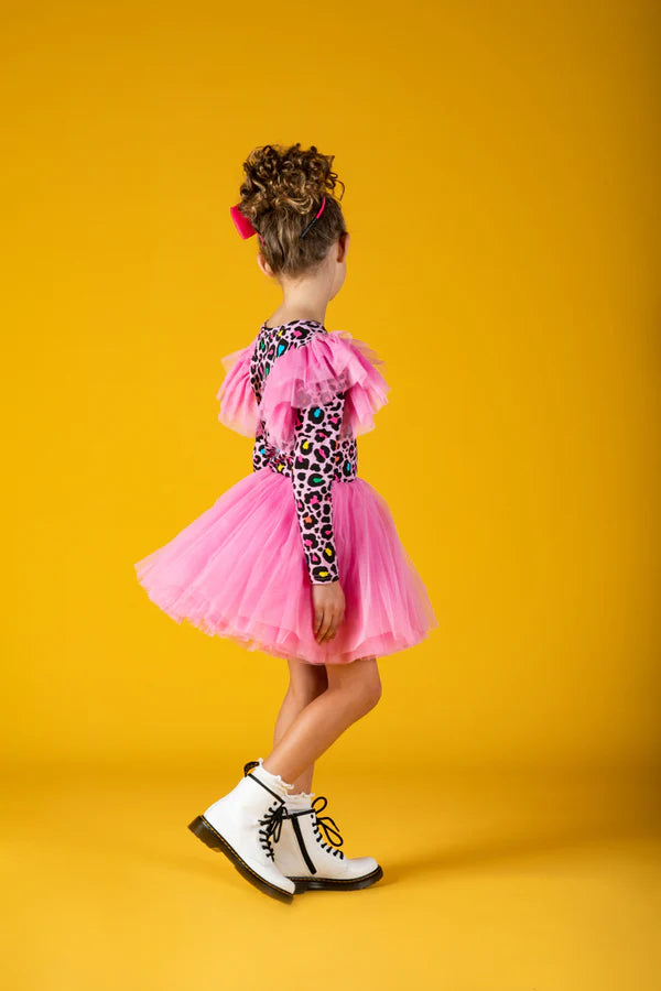 RYB BLONDIE RUFFLE LONG SLEEVE CIRCUS DRESS