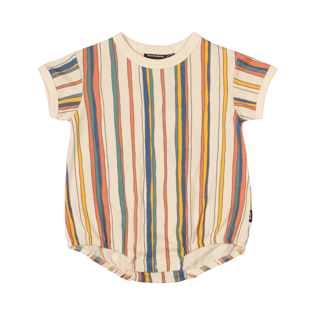 RYB STRIPE POLO OVERSIZED BABY BODYSUIT