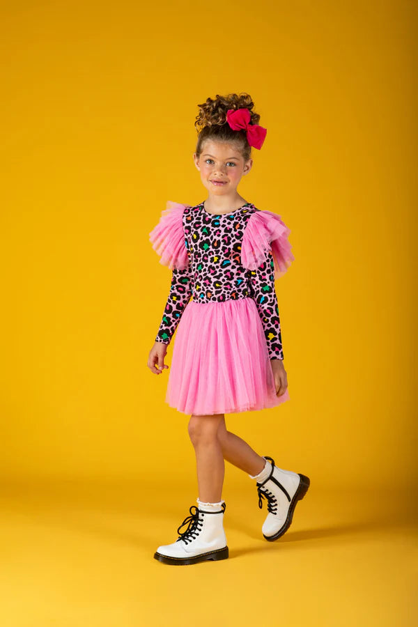 RYB BLONDIE RUFFLE LONG SLEEVE CIRCUS DRESS