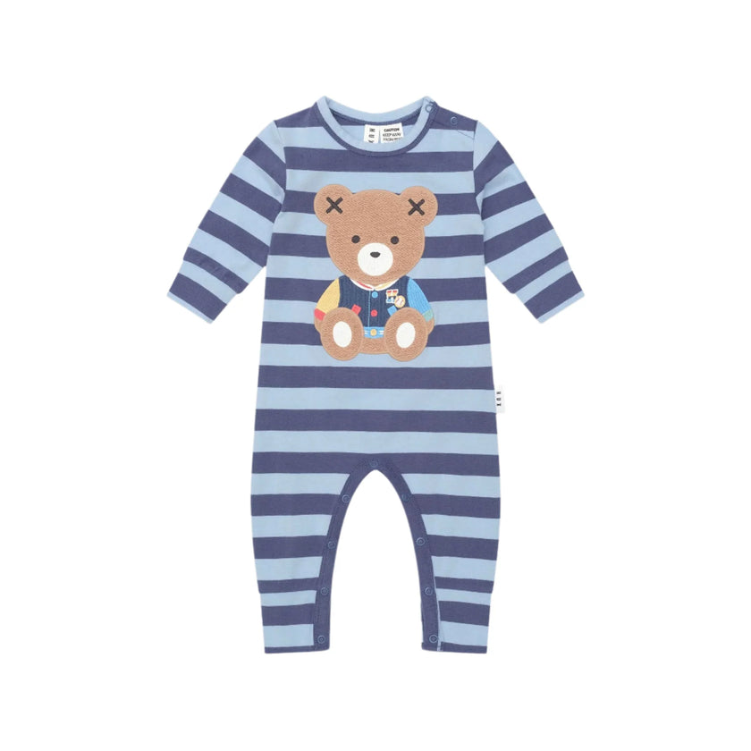 HUX COLLEGE BLUE STRIPE ROMPER