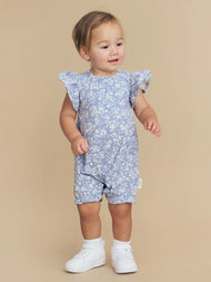 HUX FLORAL LAKE BUBBLE ONESIE