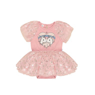 HUX UNICORN HEART RAGLAN BALLET ONESIE