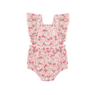 HUX VINTAGE STRAWBERRY FRILL PLAYSUIT BLUSH