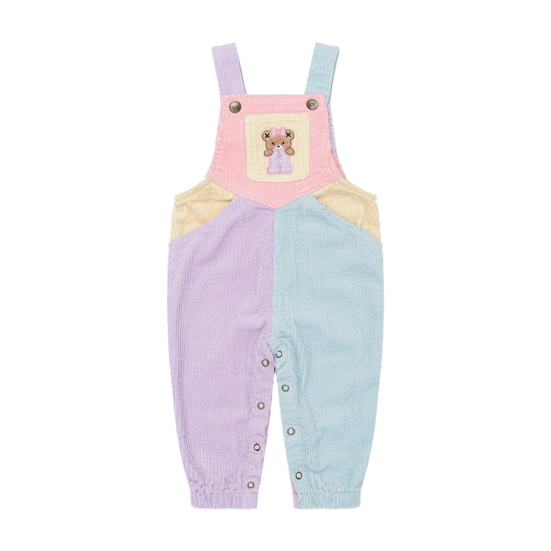 HUX BLUSH COLOUR BLOCK OVERALLS