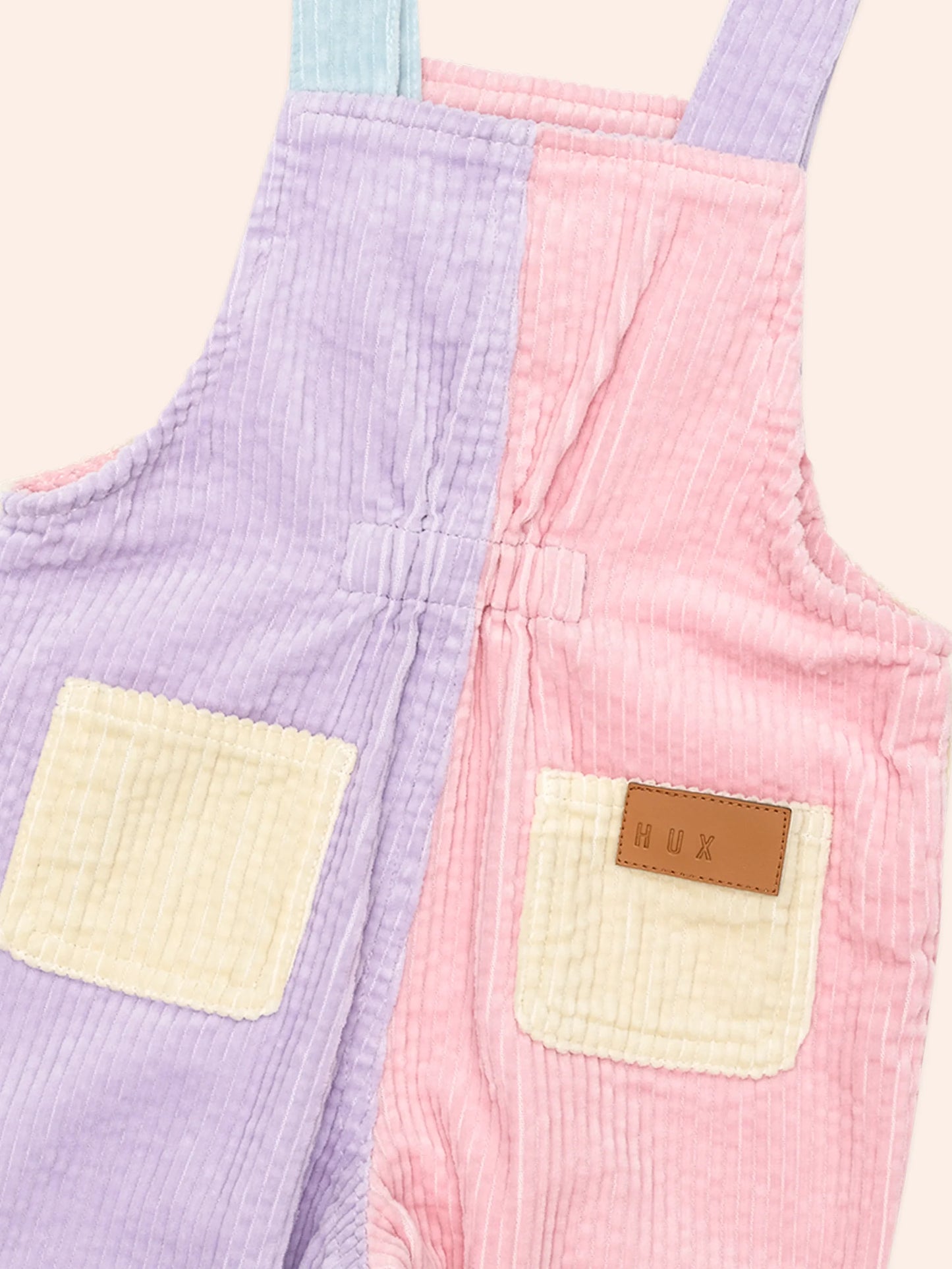 HUX BLUSH COLOUR BLOCK OVERALLS