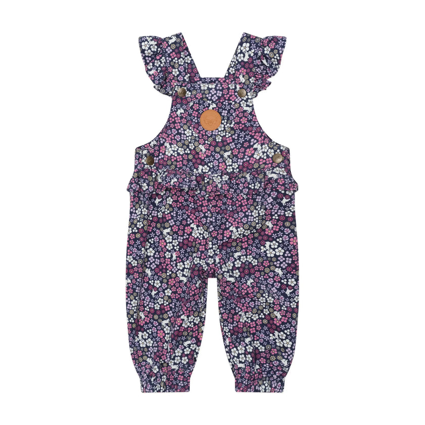 HUX MIDNIGHT FLOWER GARDEN FRILL OVERALL