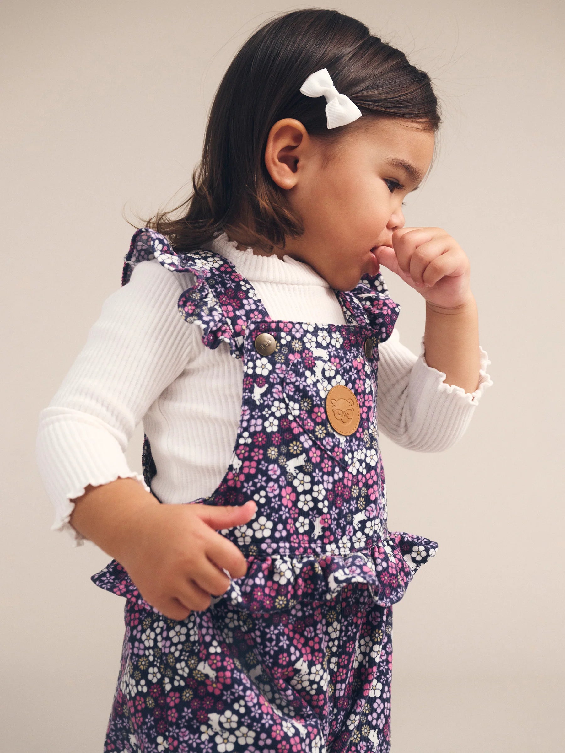 HUX MIDNIGHT FLOWER GARDEN FRILL OVERALL