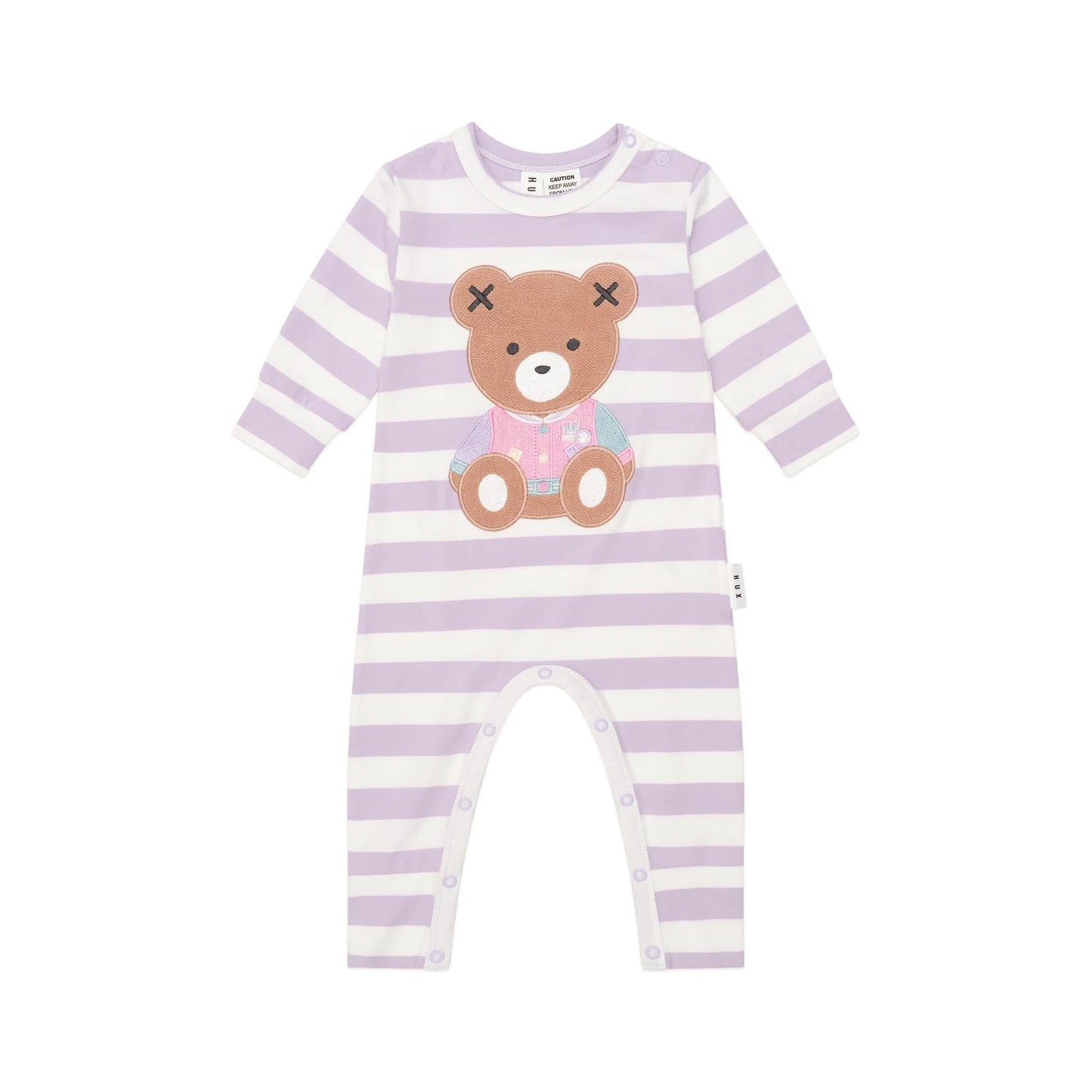 HUX COLLEGE ORCHID STRIPE ROMPER