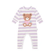 HUX COLLEGE ORCHID STRIPE ROMPER