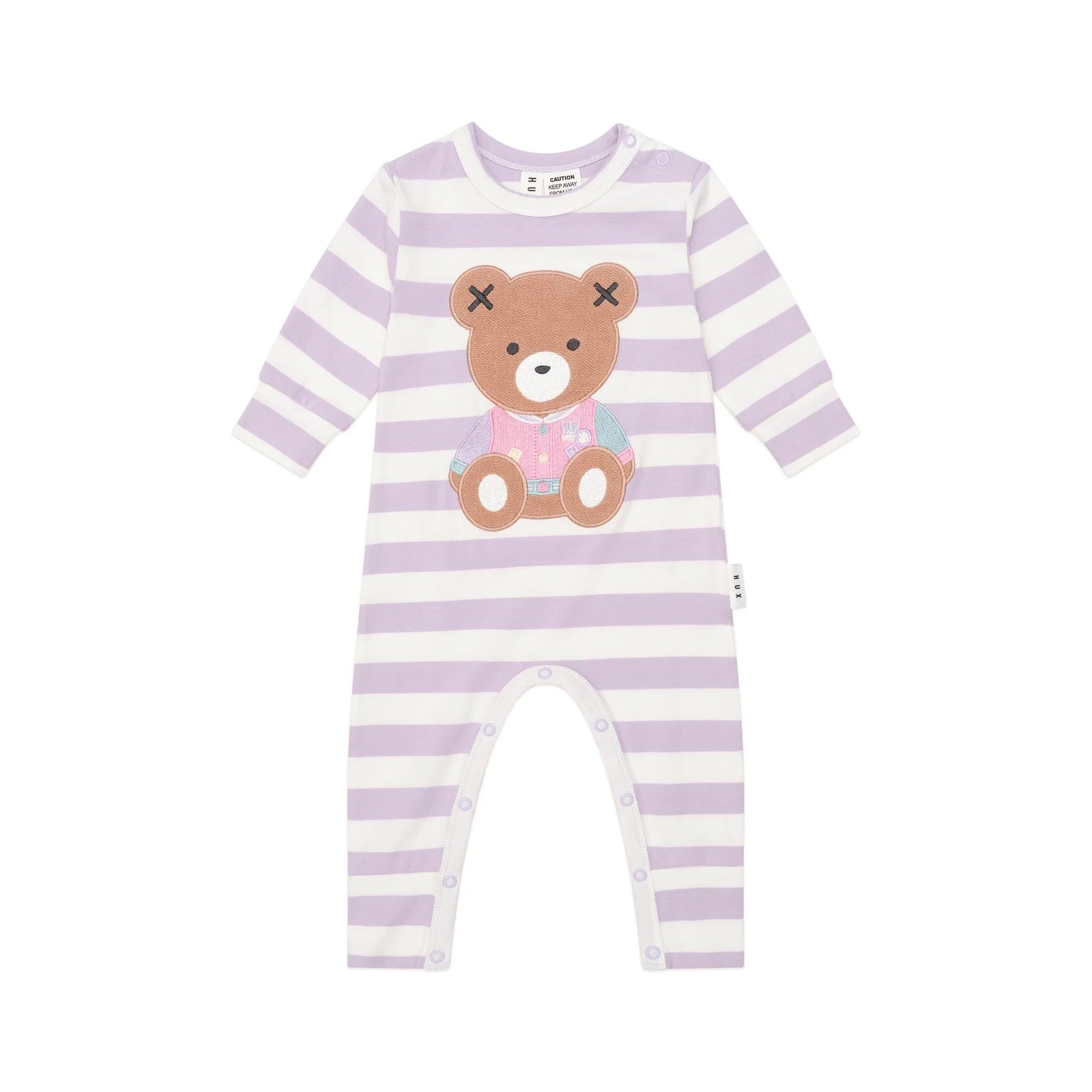 HUX COLLEGE ORCHID STRIPE ROMPER