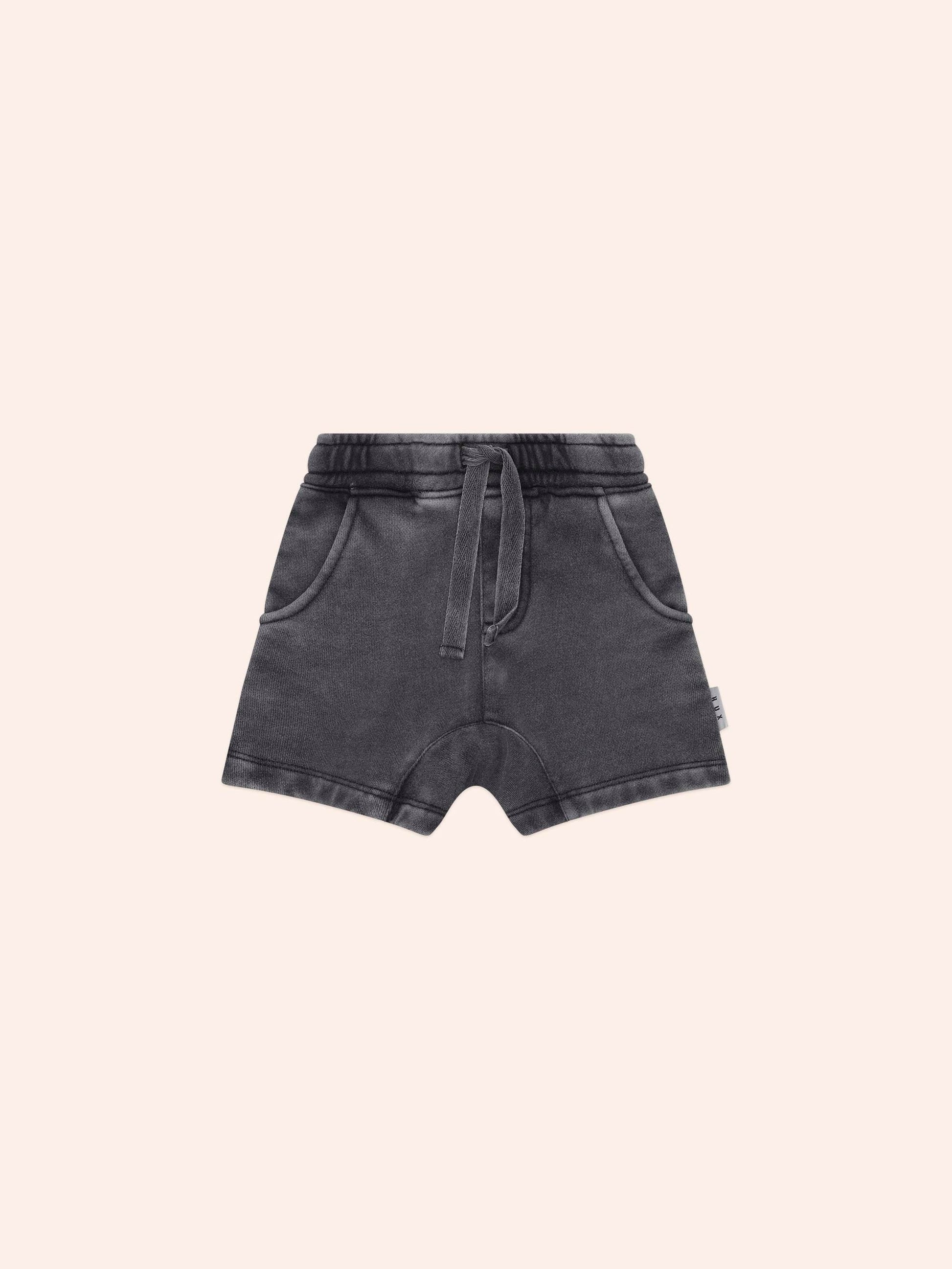 HUX VINTAGE BLACK SLOUCH SHORTS