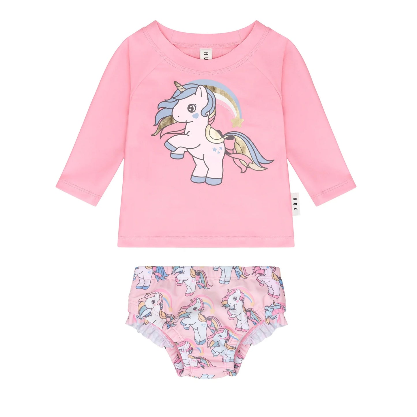 HUX RAINBOW UNICORN SWIM SET