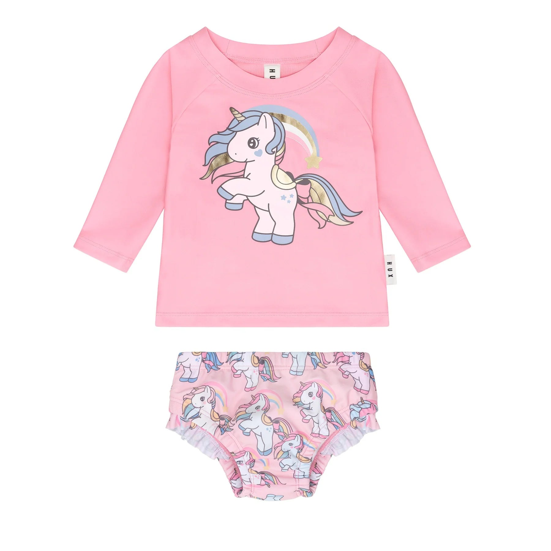 HUX RAINBOW UNICORN SWIM SET