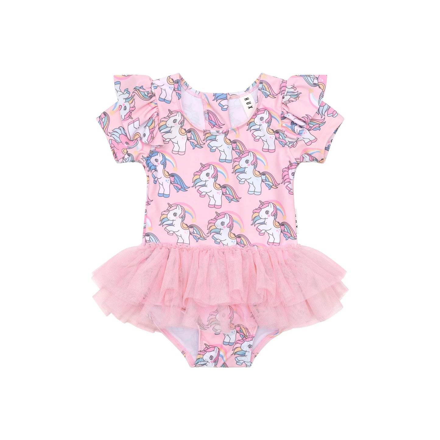 HUX RAINBOW UNICORN FRILL BALLET SWIMSUIT