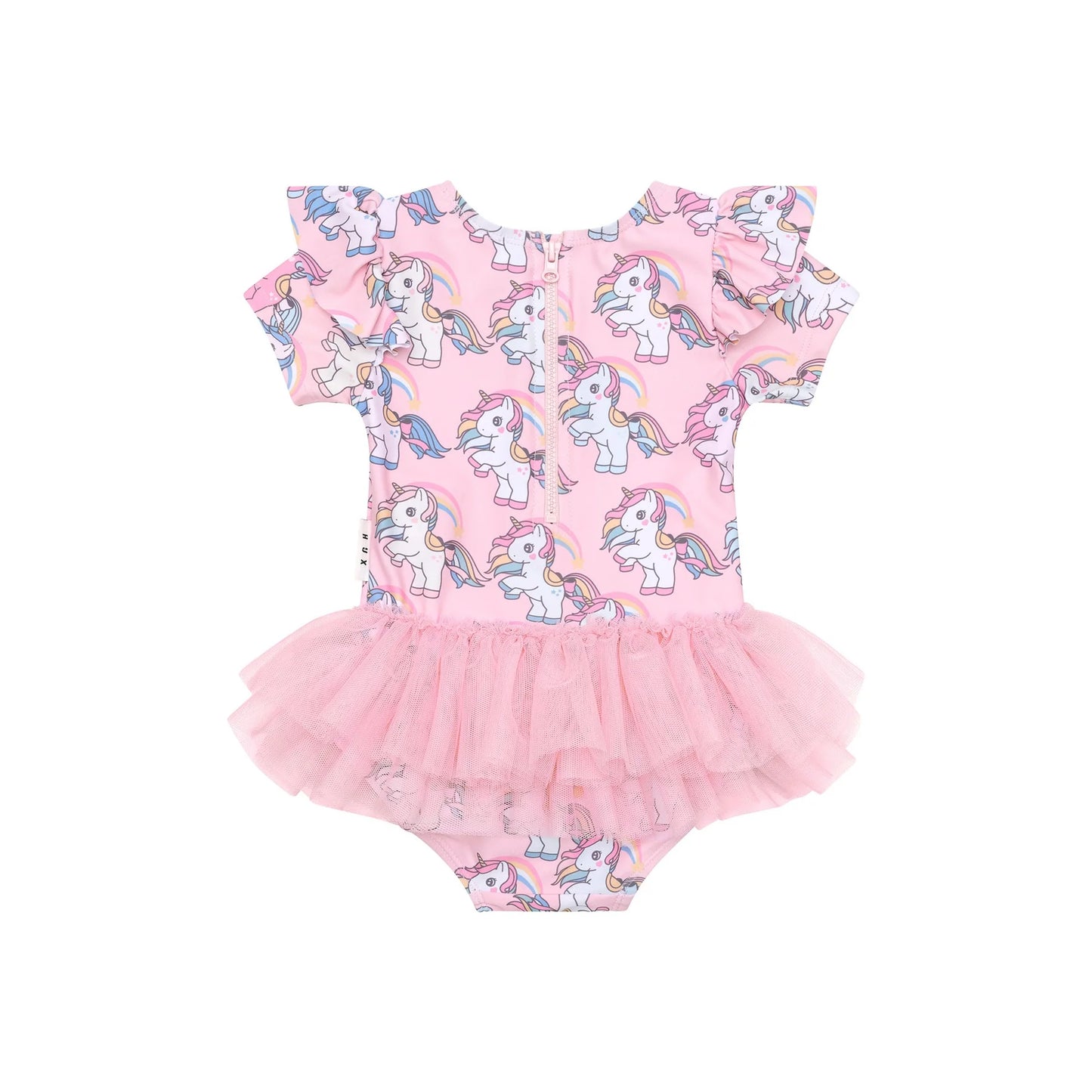 HUX RAINBOW UNICORN FRILL BALLET SWIMSUIT