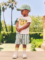 HUX CABANA STRIPE SWIM SHORT