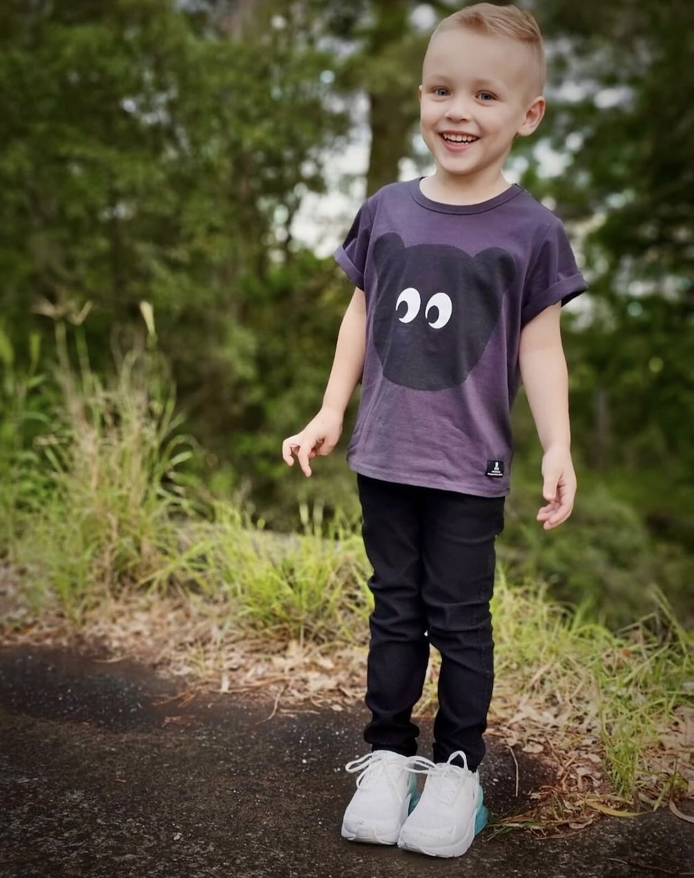 RYB BERTIE BEAR CHARCOAL T-SHIRT