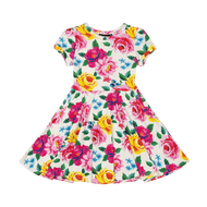 RYB CHINTZ WAISTED DRESS