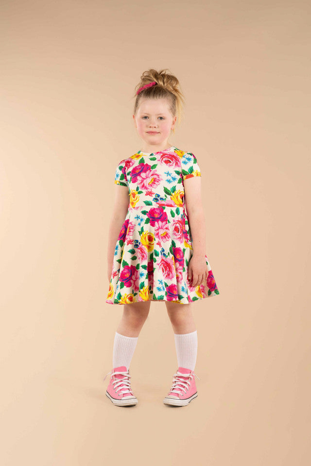 RYB CHINTZ WAISTED DRESS