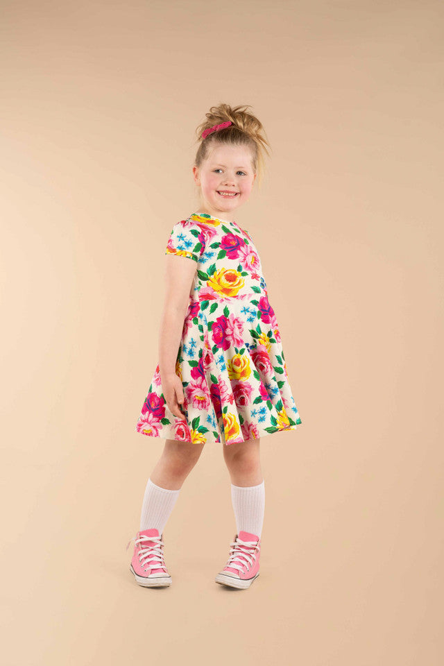 RYB CHINTZ WAISTED DRESS