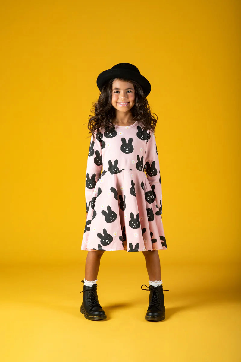 RYB BUNNY FACE WAISTED DRESS