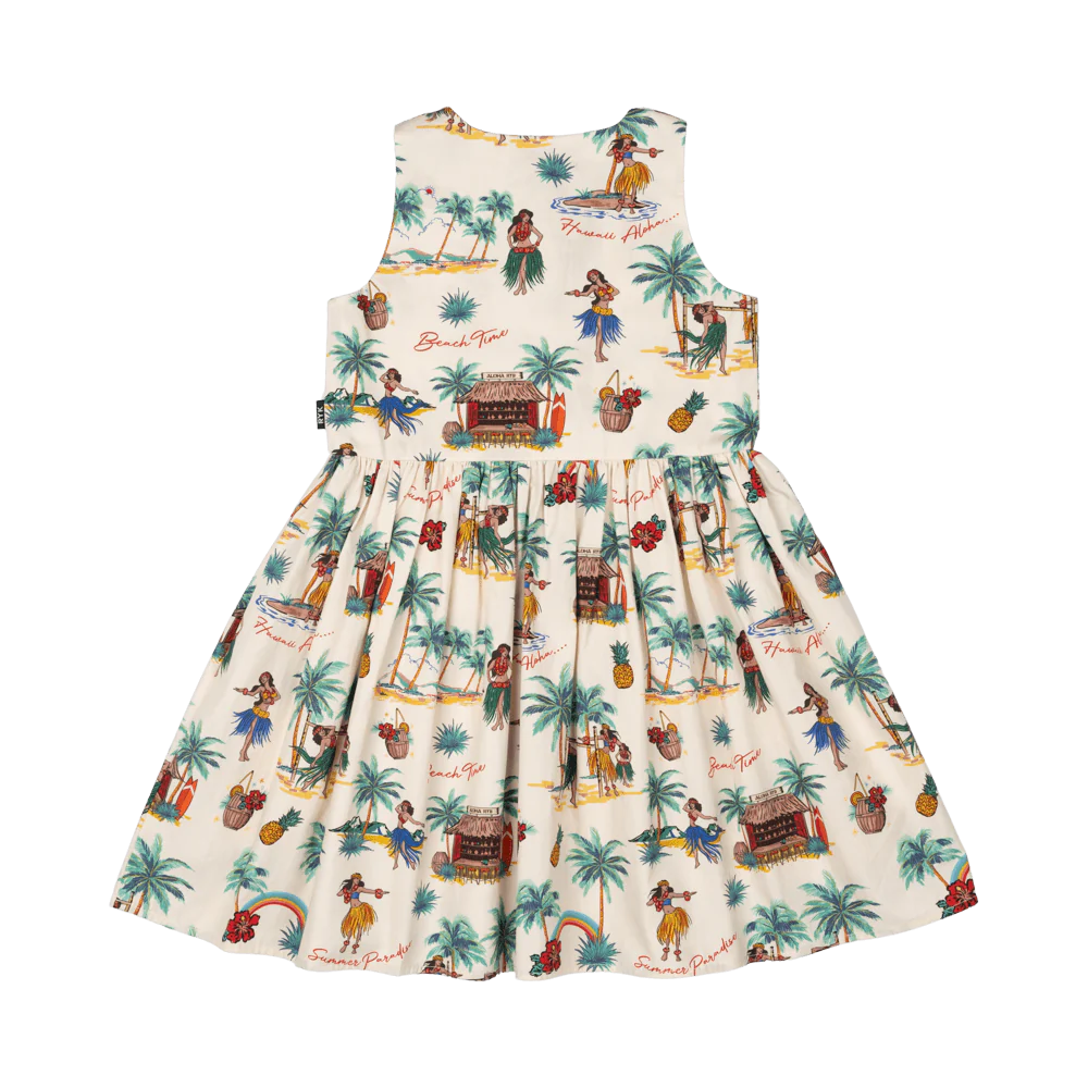 RYB ALOHA POPOVER DRESS