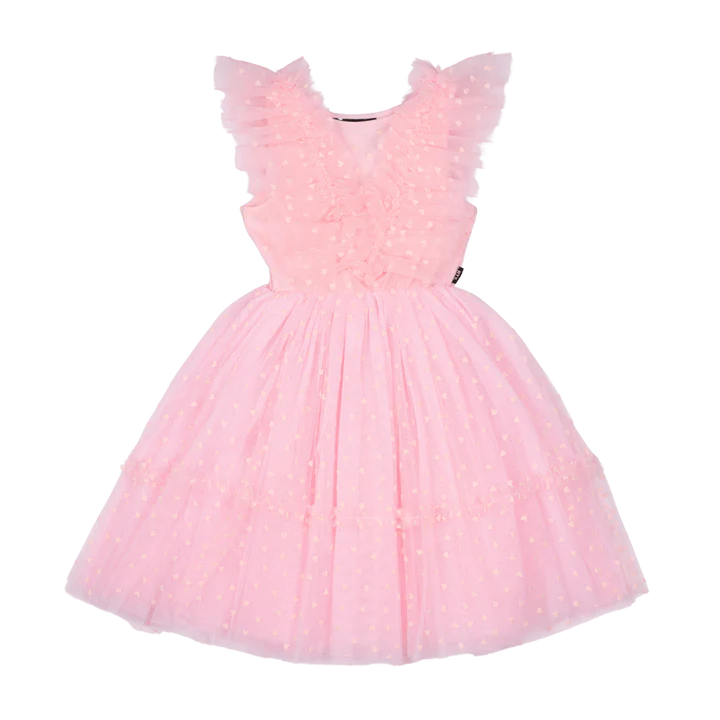 RYB PINK HEART BABY TULLE PARTY DRESS