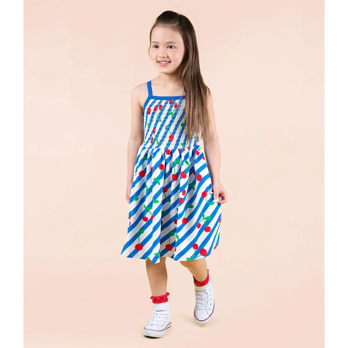 RYB CHERRY STRIPES SUN DRESS