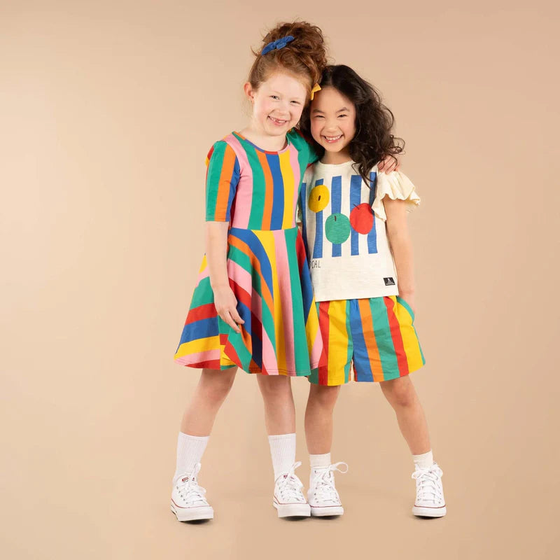 RYB RAINBOW STRIPES MABEL DRESS
