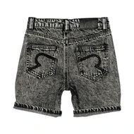 RYB CHARCOAL RIPPED DENIM SHORTS