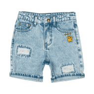 RYB INDIGO RIPPED SHORTS