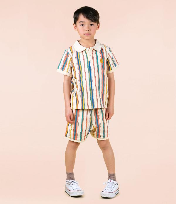 RYB STRIPE POLO SHORTS