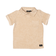 RYB PUMICE TERRY TOWELLING POLO T-SHIRT