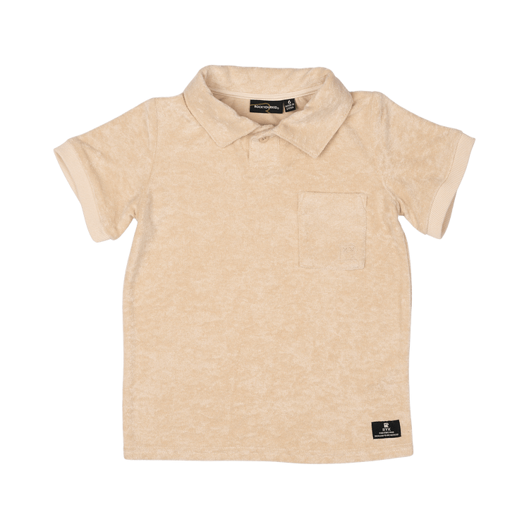 RYB PUMICE TERRY TOWELLING POLO T-SHIRT