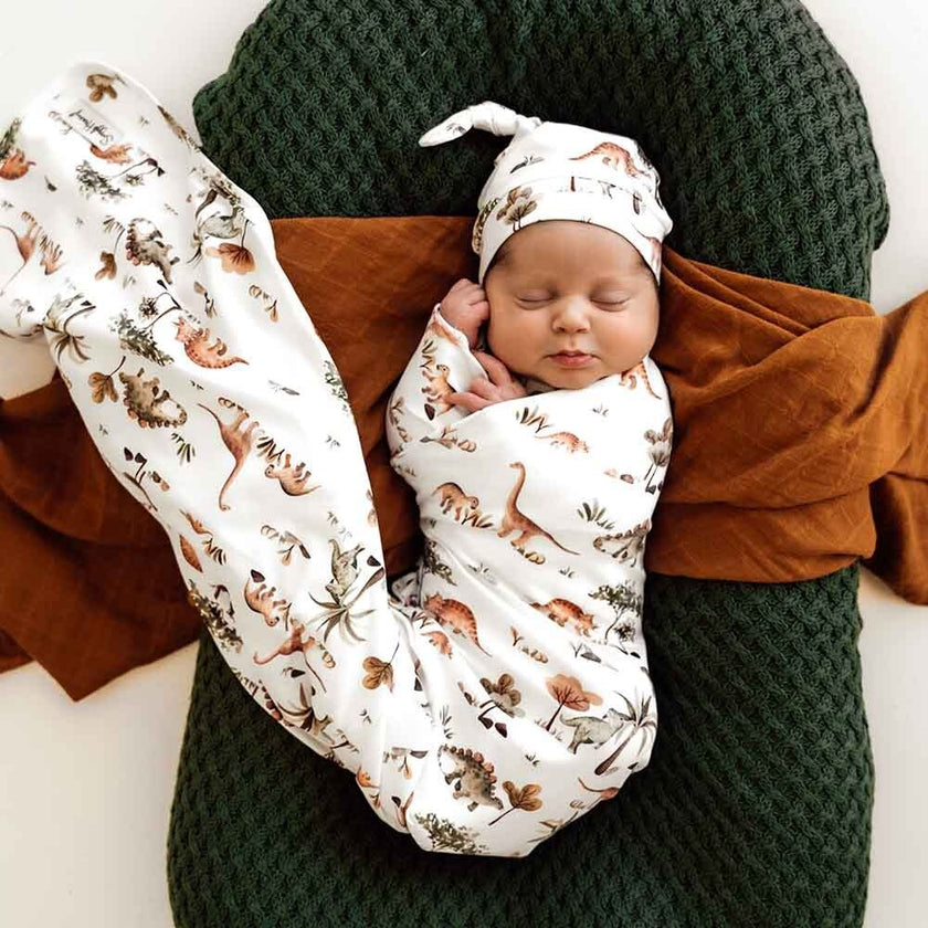 SNUGGLE HUNNY DINO JERSEY WRAP SET