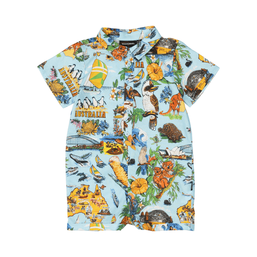 RYB AUSTRALIA BABY SHIRT ROMPER