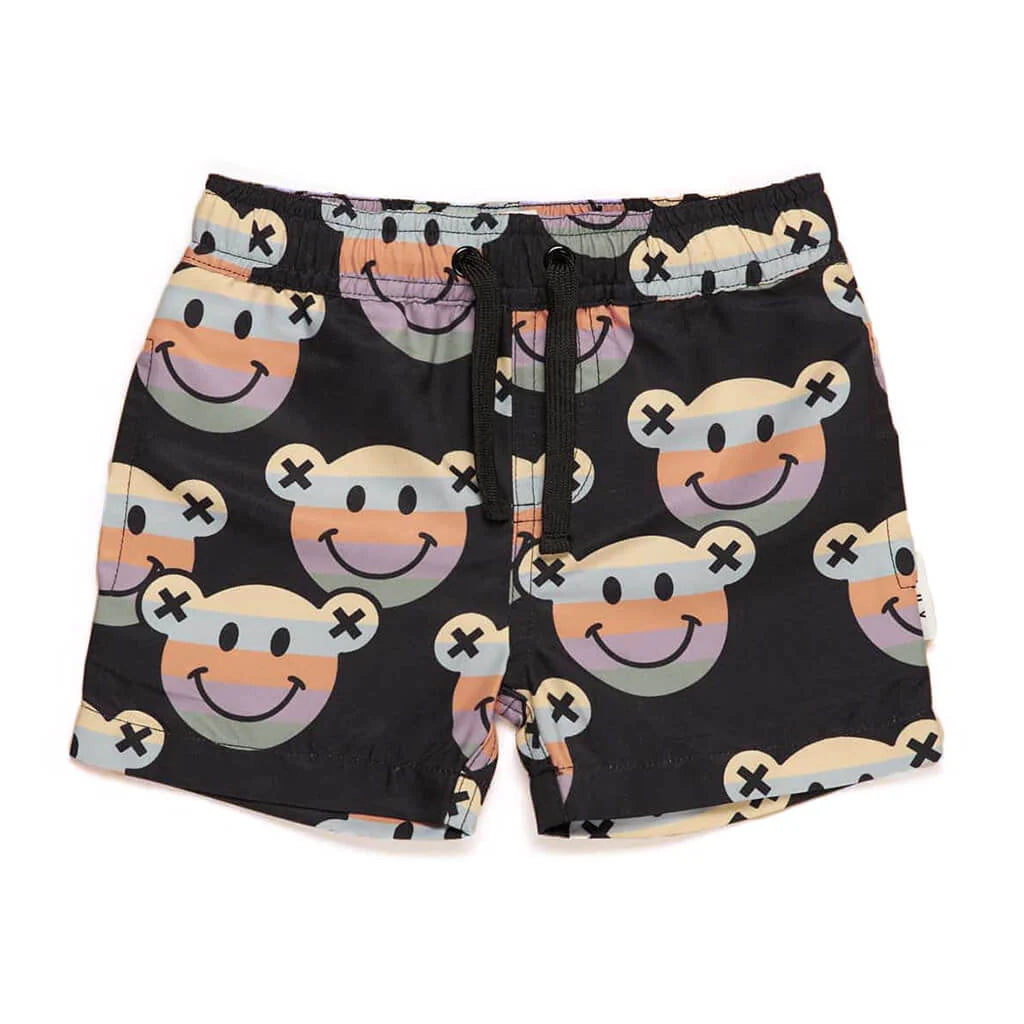 HUX RAINBOW SMILE BEAR SWIM SHORT