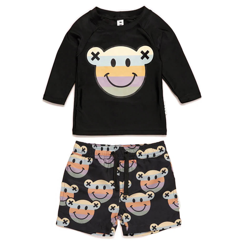 HUX RAINBOW SMILE BEAR SWIM SHORT
