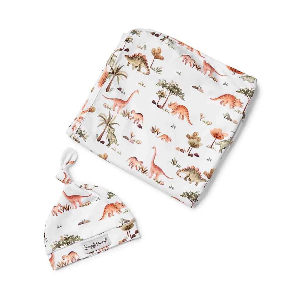 SNUGGLE HUNNY DINO JERSEY WRAP SET