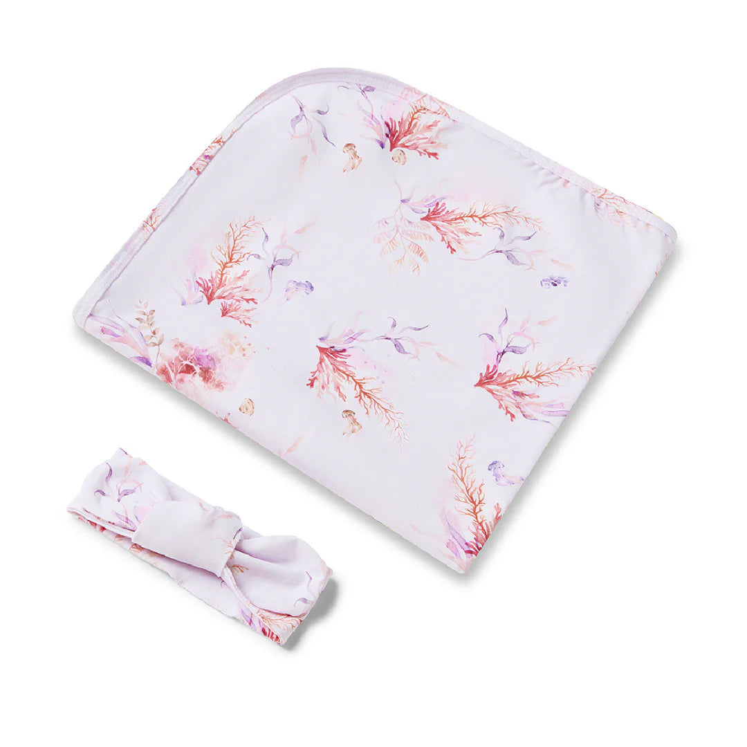 SNUGGLE HUNNY CORAL JERSEY WRAP SET
