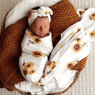 SNUGGLE HUNNY SUNFLOWER JERSEY WRAP SET