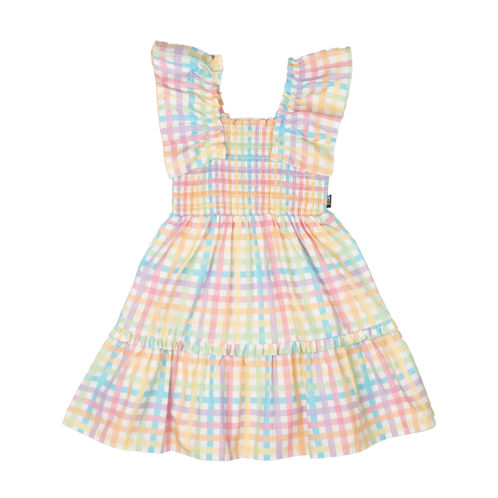 RYB RAINBOW PLAID DRESS