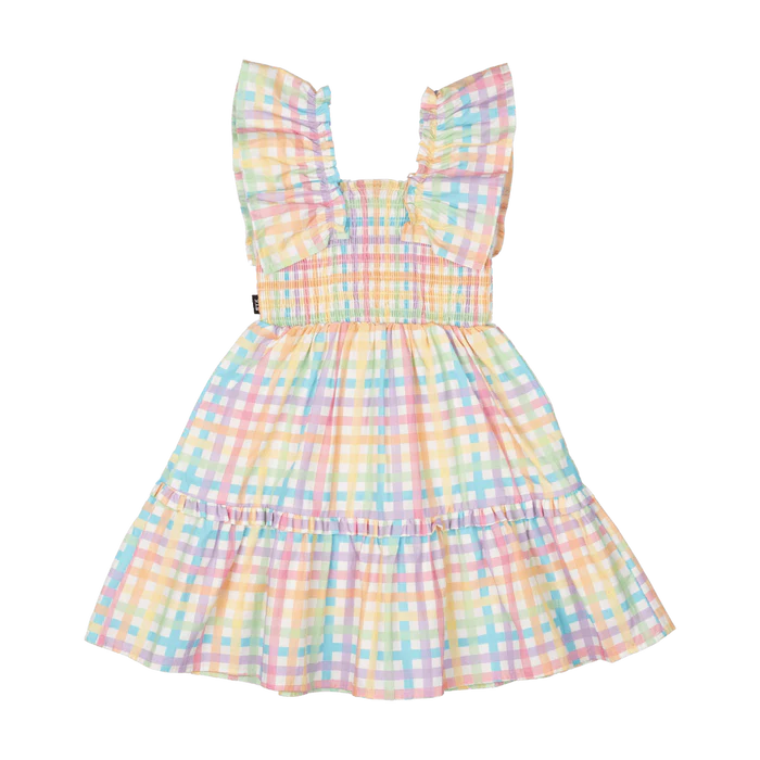RYB RAINBOW PLAID DRESS