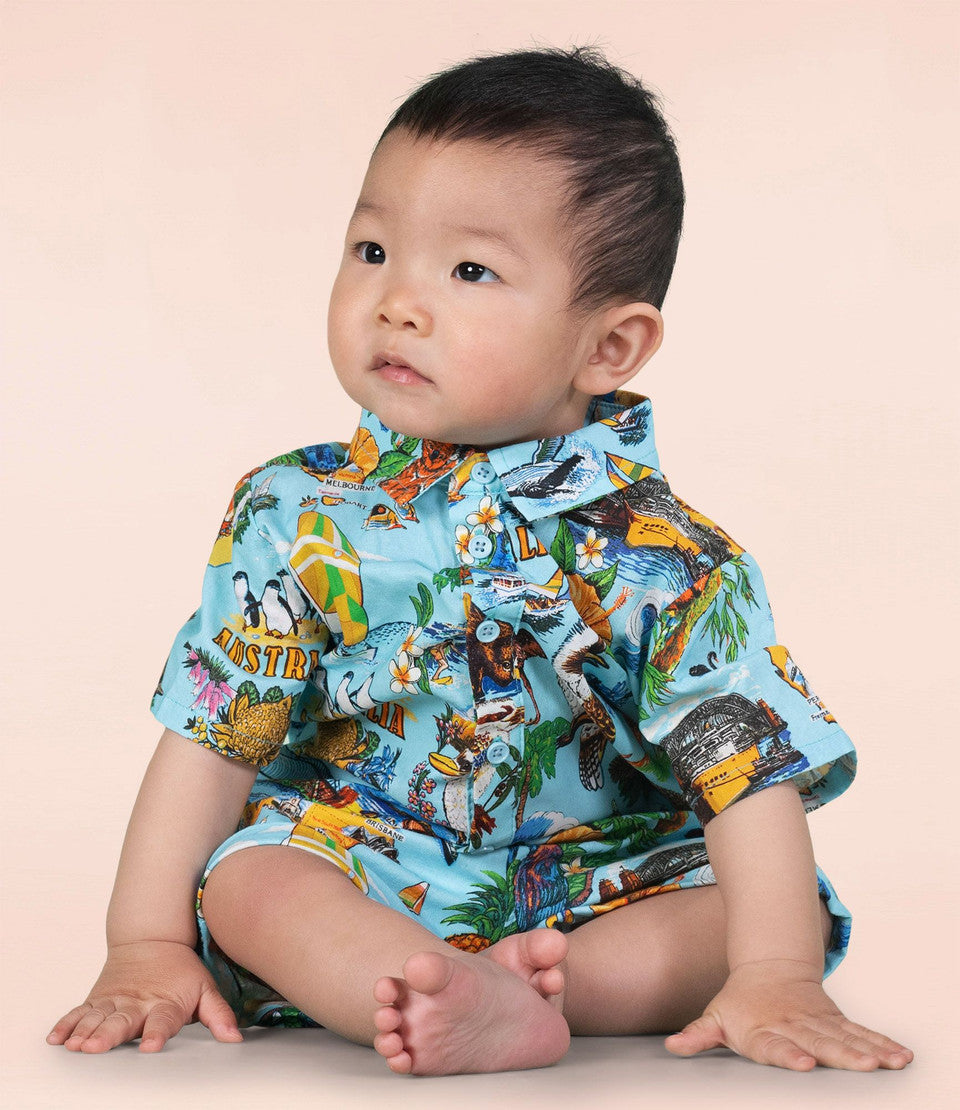 RYB AUSTRALIA BABY SHIRT ROMPER