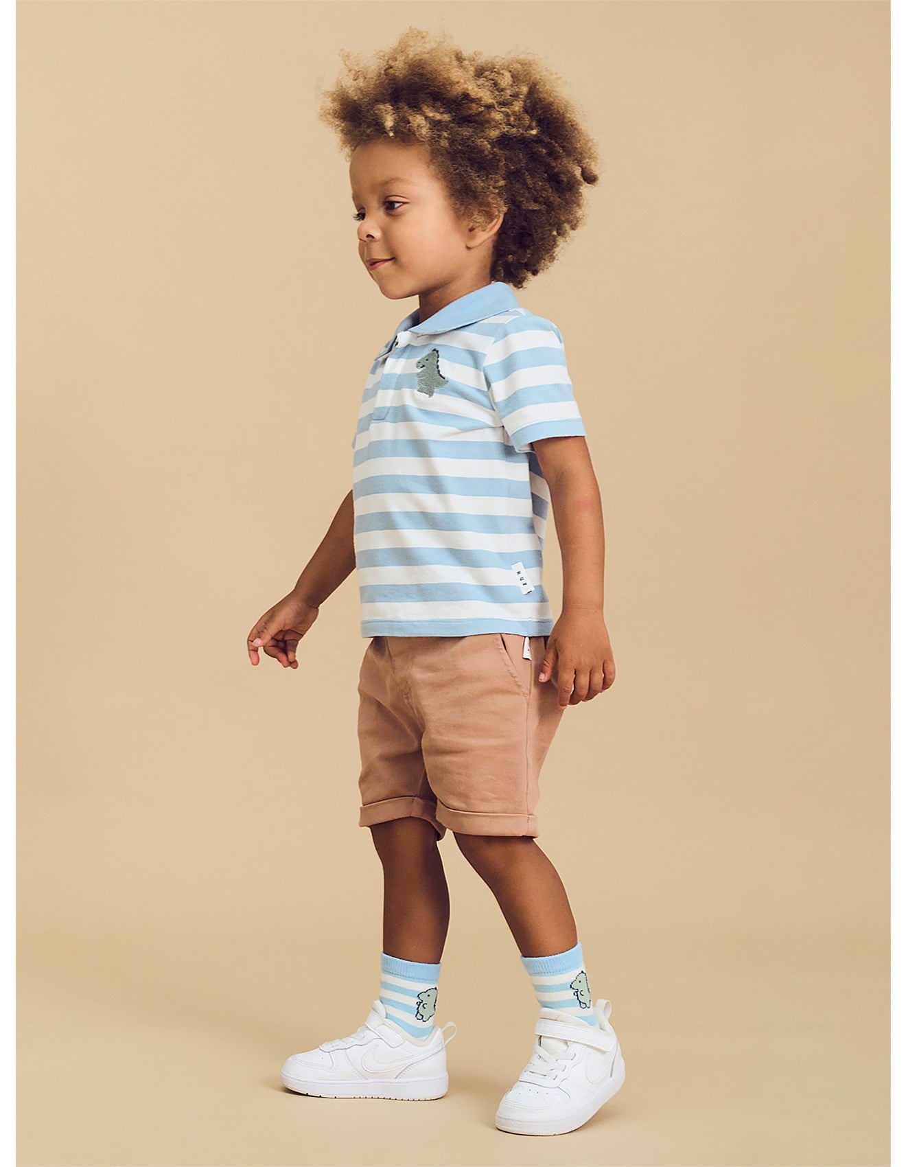 HUX T-REX STRIPE POLO T-SHIRT